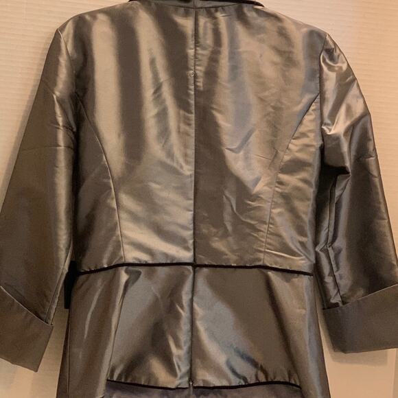 CACHET Gun METAL GLAM GLITZ TOP WRAP Style Sz 4 - Picture 6 of 8